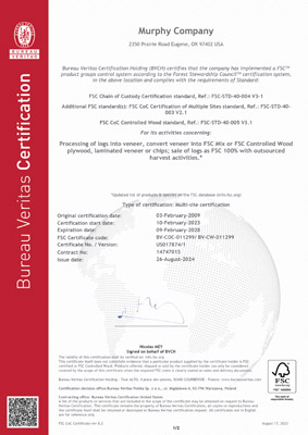 Murphy-FSC-COC-Certificate